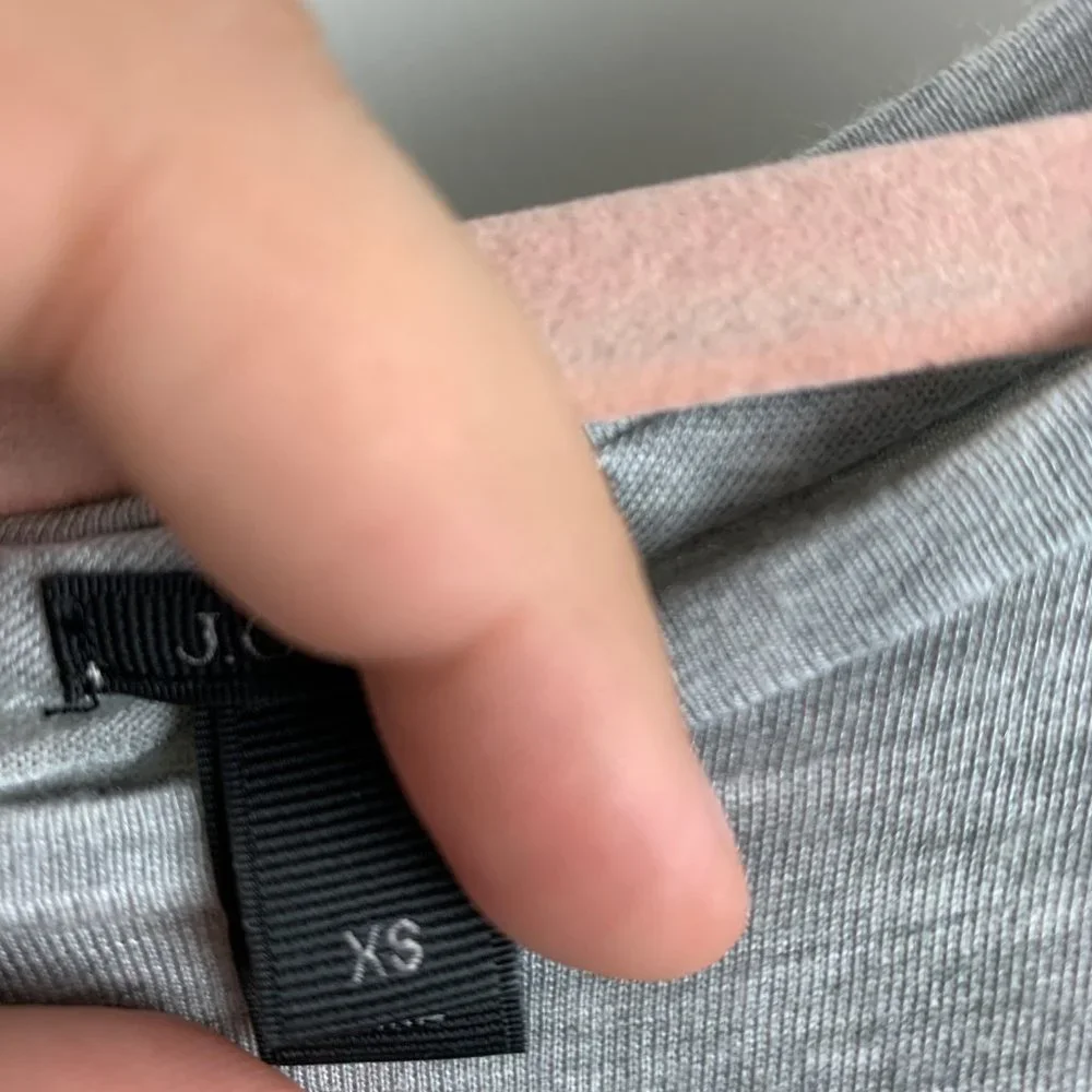 J. Crew Prima Jersey Chiffon-Back Tank Top Size XS Gray Cream Mixed Media - Picture 3 of 4